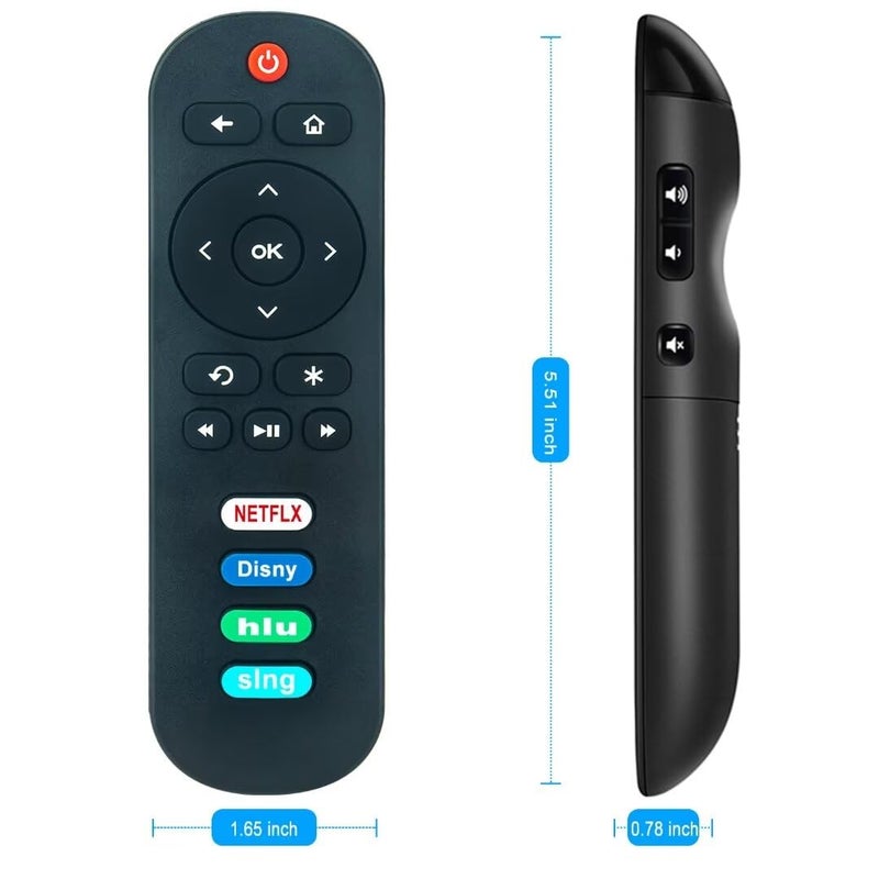 ZdalaMit Replacement Remote Control Applicable for TCL Roku TV 65S535 50S535 50S423 32S325 55S423 49S325 55S535 40S305 43S325 43S425 43S423 65S425 43S525 32S327 65S405 49S515 65S423 40S325 55S425 49S403 75S435 - Image 5